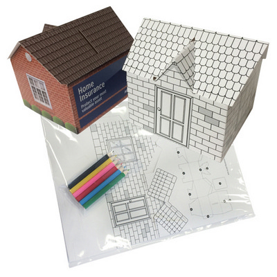 House shaped money box self assemble