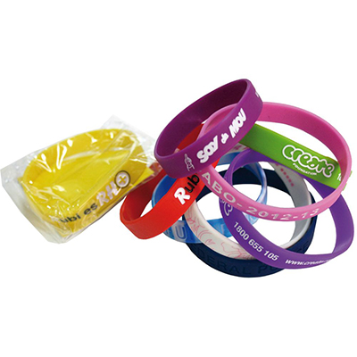 Standard 12mm Silicon Wristbands